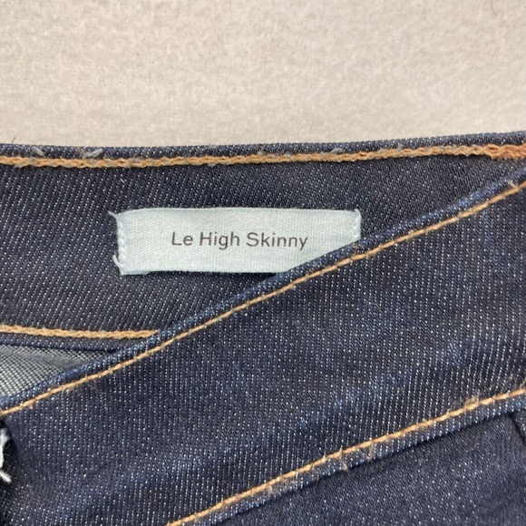 Frame Womens Blue Le High Skinny Mid Rise Pants Jeans Size 24 - Picture 7 of 11